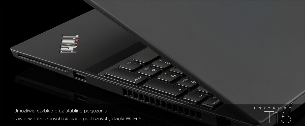Lenovo ThinkPad T15 – wydajny laptop z ekranem 15,6 cala