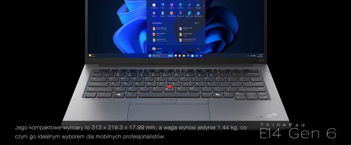 Lenovo ThinkPad E14 gen 6 – matryca 14 cali i procesor Core